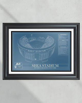 New York Mets Shea Stadium Ballpark Blueprint