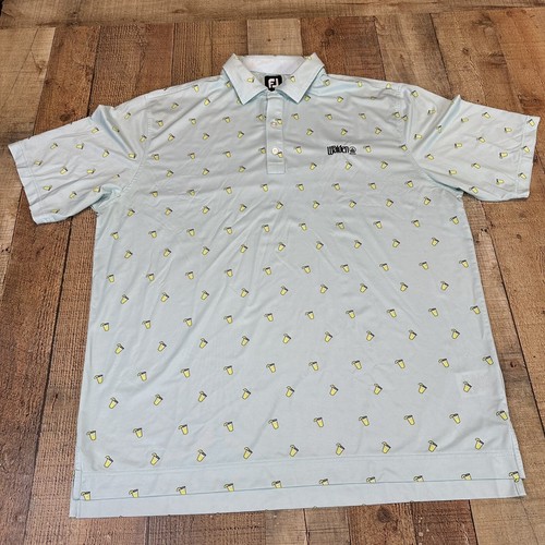 FootJoy FJ Cocktail Drink Polo Elasticizzata Taglia XL Golf Performance Logo Walden - Foto 1 di 7