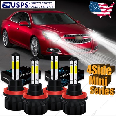 4pc 9005+H11 Combo LED Headlight Kit 4-side For 2008-2014 GMC Sierra 6500K Lamps 4pc 9005+H11 Combo LED Headlight Kit 4-side For 2008-2014 GMC Sierra 6500K Lamps