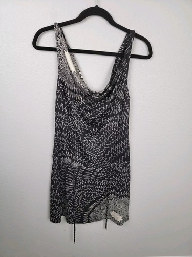 DVF Diane von Fürstenberg Seidentrikot Cowl Drapieren Hals Kordelzug Tankkleid Sm  - Bild 1 von 9