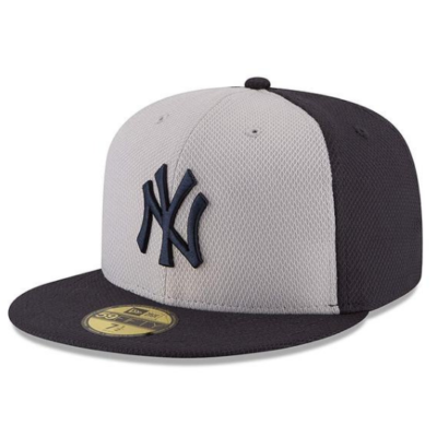 New Era NY Yankees Road Diamond Era 59FIFTY Fitted Hat Navy/Gray 6