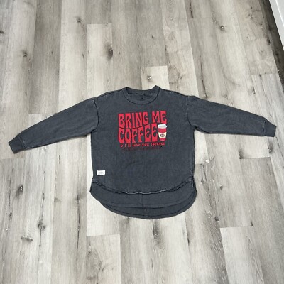 Simply Southern ''Bring Me Coffee And I'll Love You Pullover... Sweatshirt Size L