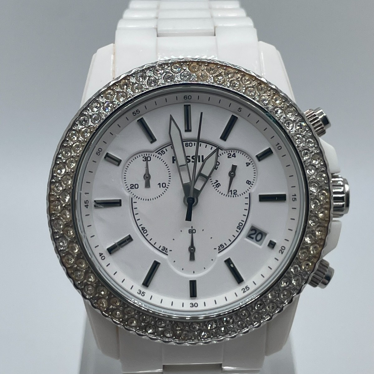 Fossil Stella Watch Womens Chronograph Date 24H Gem Set  display picture 2
