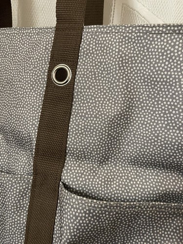 Lightweight Shopping Travel Carryall Bag Zip Top Handles Solid Base 19x13x7 - Picture 3 of 5