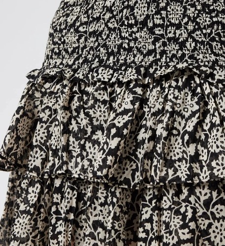 Isabel Marant Étoile Naomi Falda Mini Con Volantes De Flores Impresa M 36 - Imagen 13 de 16