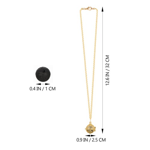 2 Pcs Aromatherapy Bell Ball Necklace Scent Pendant Perfume Miss - Picture 2 of 11