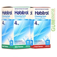 Habitrol 4mg Combo MINT  FRUIT 6 boxes 576 pieces Nicotine Quit Smoking Gum