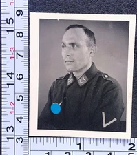 German Germany WW2 Military Soldier Identification Picture BW Photo Snapshot #3