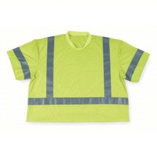Safety Work Hi Vis Green T Shirt ANSI High Visibility Reflective Tape Size XL