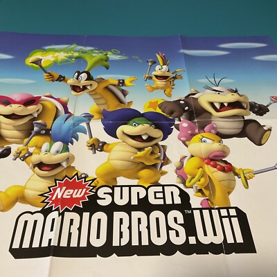 Nintendo New Super Mario Bros Wii Bowser Super Mario Wii Poster