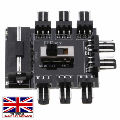 SATA Lüfter 1 bis 8 Kanal Hub 12V 4 Pin IDE Netzteil Splitter Adapter PC Lüfter