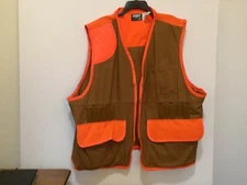 SafTBak 3XL Hunting Vest Game Pouch 24 Shell Slots Blaze Orange Tan USA  #BxPP-4