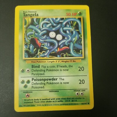 TANGELA 66/102 - VINTAGE WOTC POKEMON CARD - BASE3 SET - Unlimited Edition - NM