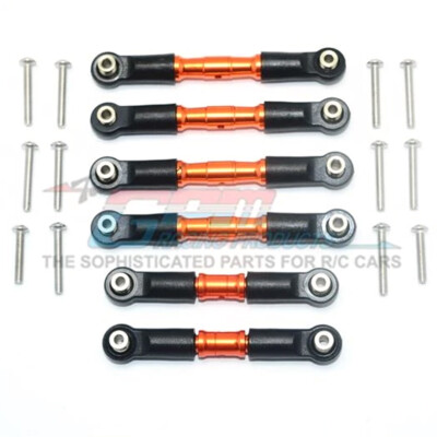 GPM Racing Stainless Steel Adjustable Tie Rods Orange : 4x4 Granite / Big Rock