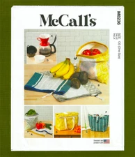 NEW Reusable Shopping Bags, Vegetable Bags & More Sewing Pattern, McCalls 8236