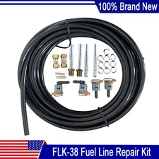 New For FLK-38 Automotive Replacement Fuel Line Repair Kit 3/8 in (10mm), Black