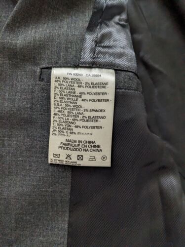 Diesel Mens Dark Grey wool blend Suit Jacket Blazer - Day of the Dead - Medium - Picture 4 of 7