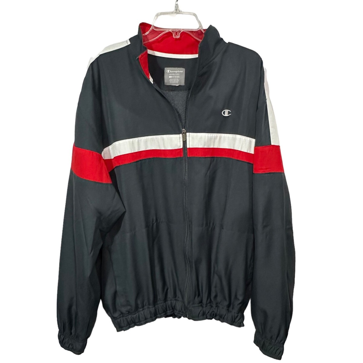 VINTAGE Champion Men's Track Jacket Size XL Full Zip Striped VINTAGE Champion Men's Track Jacket Size XL Full Zip Striped