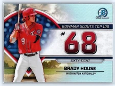 2023 BOWMAN BASEBALL BOWMAN SCOUTS TOP 100 #BTP-68 BRADY HOUSE NATIONALS