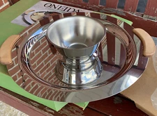 Oneida Stainless Chip And Dip Server 15” NIB Mint 1997