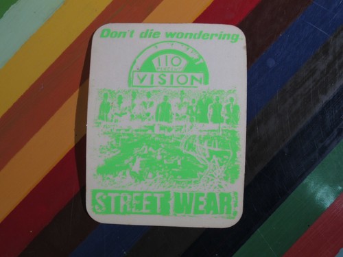 vtg 1980s Vision skateboard sticker - Duane Peters Hunns Punk VSW logos + B - 第 24/52 張圖片