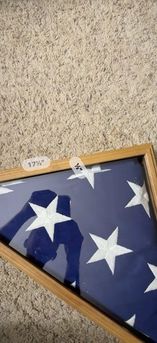 USA American Flag Case Frame Memorial Flag Display Case for Table Wall Hanging - Picture 7 of 7