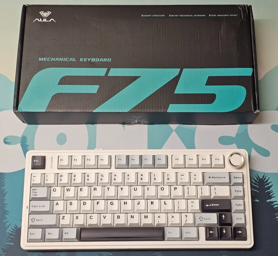 Aula F75 Wireless Mechanical Keyboard, Glacier Blue, Reaper Switches, 80 Key 75% - Image 2 of 4