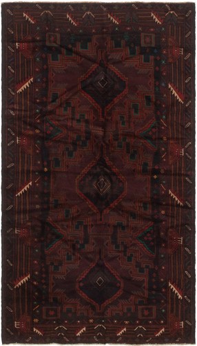 Vintage Hand-Knotted Area Rug 3'8" x 6'7" Traditional Wool Carpet
