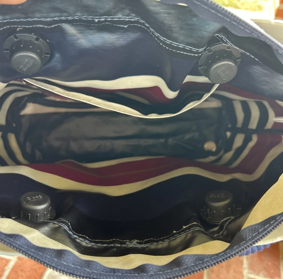 Bolso OBag Blanco Doble Cuerda Asas Hecho en Italia Punto Completo Hombro 11 x 14 x 4 Foto 2 de 4