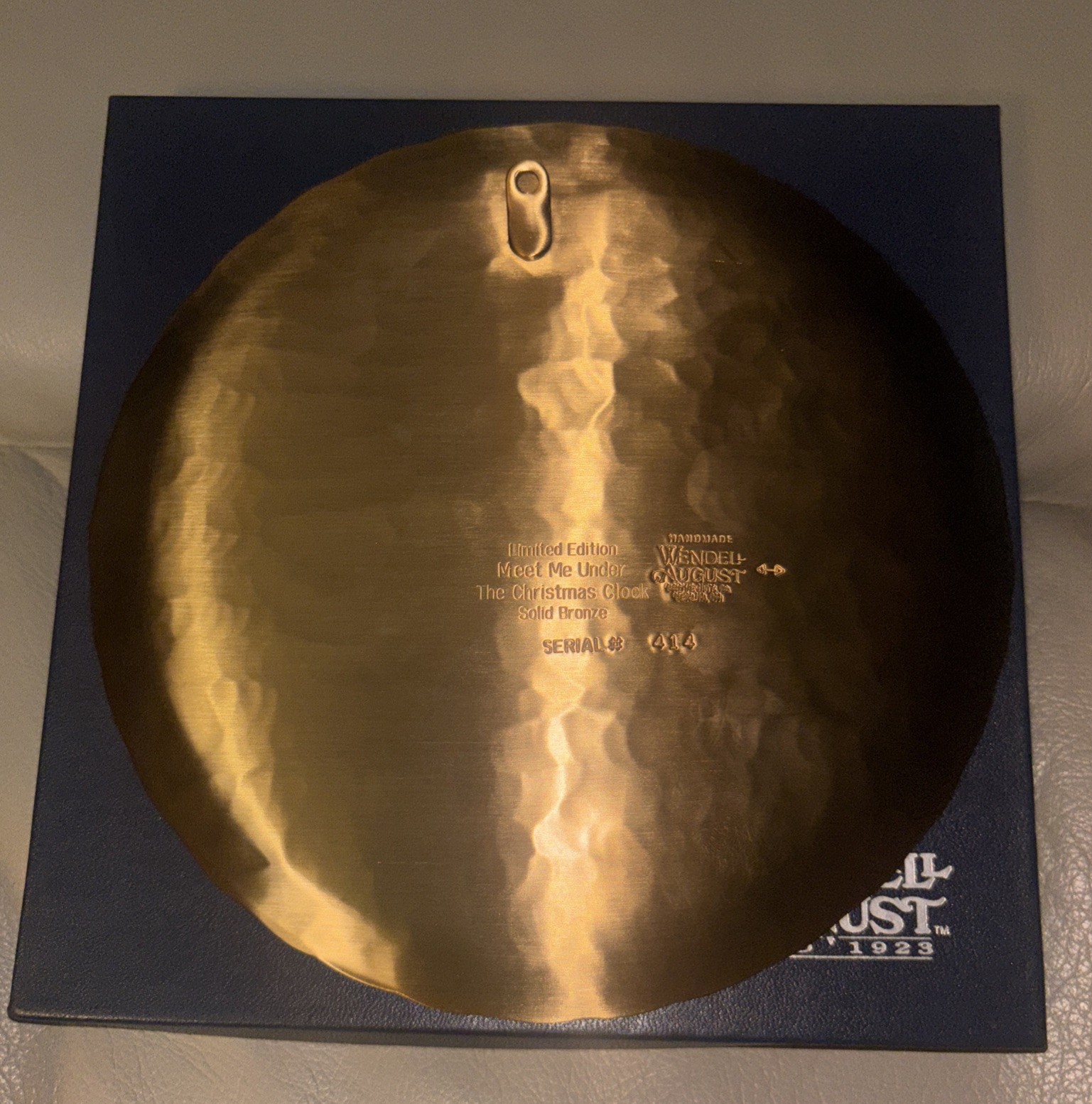 WENDELL AUGUST FORGE CHRISTMAS PLATE LIMITED EDITION BRONZE 2007