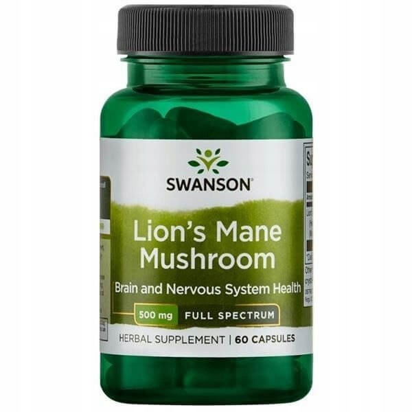 Swanson Full Spectrum Lion's Mane Mushroom(Hericium Pilzpulver)glutenfreie Kapseln 60 St - Bild 2