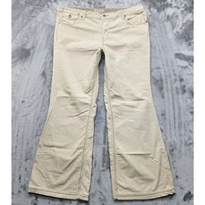Gitano Woman Pants Size 22 Beige Corduroy Wide Leg Bootcut Stretch Preppy Fall