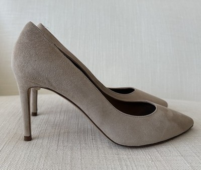 L K Bennett Floret hellbeige Farbe Wildleder Heels Schuhe Größe 42 NEU mit Karton