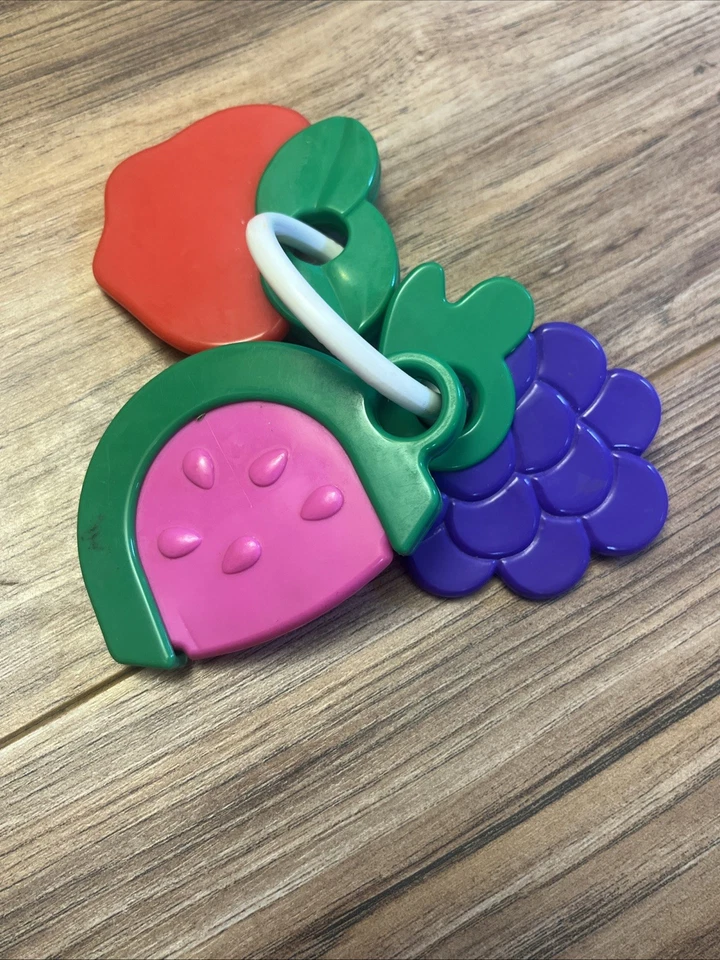 Mordedor de juguete para dentición de frutas duras y blandas de los primeros años de los años 90 de colección Foto 2 de 3