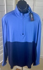 RLX Ralph Lauren Peached Airflow 1/4 Zip Blue Golf Pullover - Men 2XL - NWT 128