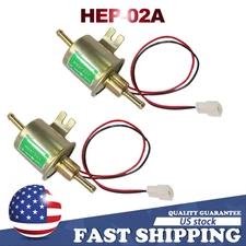 12V Universal 2.5-4 PSI Gas Diesel Inline Low Pressure Electric Fuel Pump HEP02A
