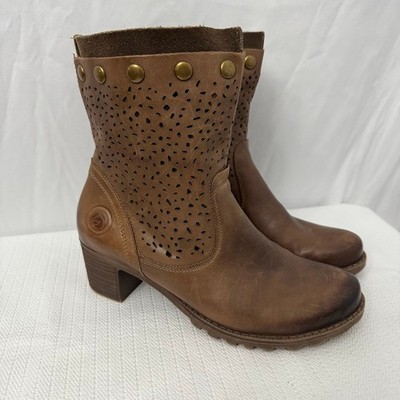 Remonte  Boots Womens 6 Boho Brown Side Zip Studded Dorndorf Aurica 37 EU 