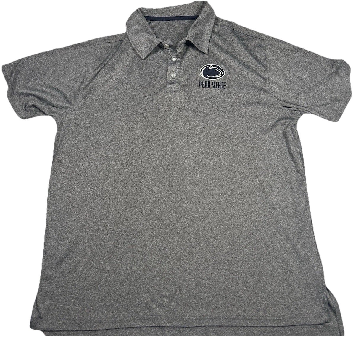 Penn State Nittany Lions Men's Gray/Blue Polo Shirt Short Sleeve Size Large