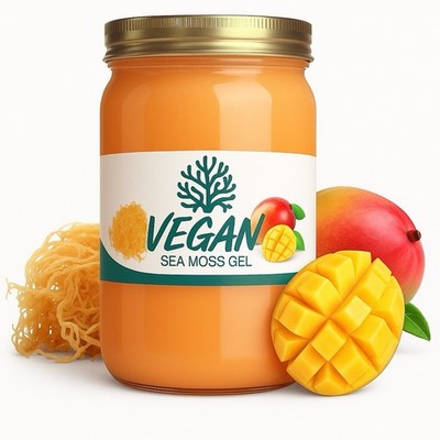 Mango Sea Moss Gel - Organic Irish Moss Pure Natural Superfood Vegan 16oz