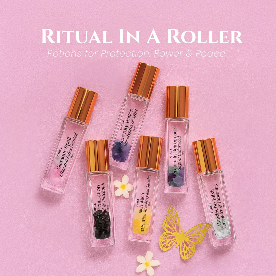 Glamour Spell Aromatherapy Potions, attraction potion roller, glamour spell oil