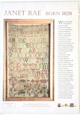 NEEDLE WORK PRESS JANET RAE BORN 1828 SAMPLER...