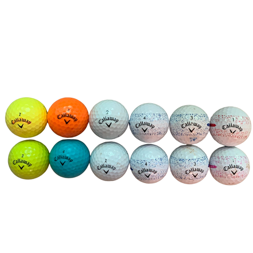 12-callaway-supersoft-splatter-3a-4a-mix-colors-used-golf-balls-ebay