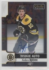 2017-18 O-Pee-Chee Platinum Rookie Autos Anders Bjork #R-AB Auto 01ks