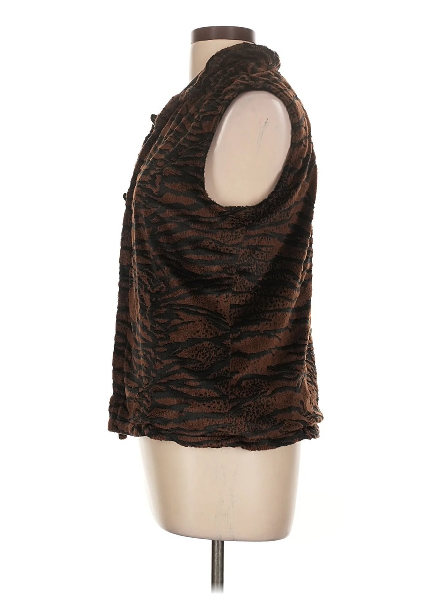 Wooly Bully Wear Colorado Women Brown Sweater Vest L View 4