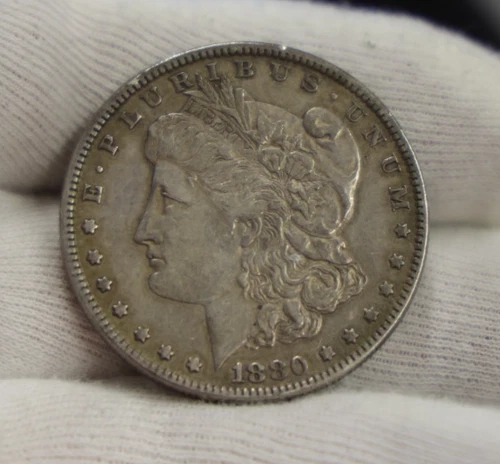 1880 O US Morgan Silver Dollar $1 XF (Cleaned)