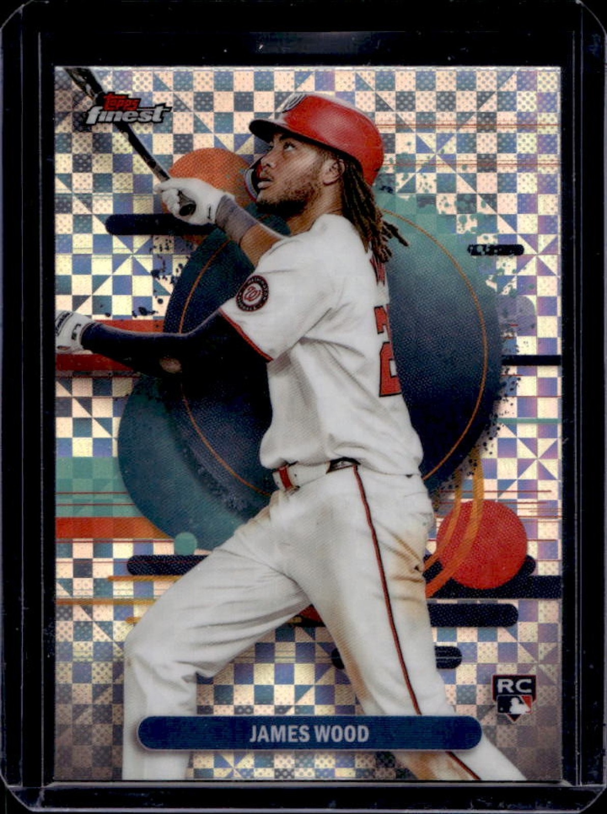 2025 Topps Finest James Wood Uncommon RC X-Fractor Rookie #200 Nationals