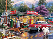 500 Pieces Puzzle for Adults, Puzzles for Adults 500 Pieces, Vintage Gas Station