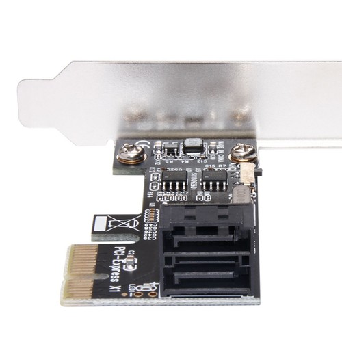 Black SATA3.0 2-Port SATA III Expansion Controller Adapter Card 6G - Zdjęcie 7 z 9