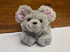 Gray Mouse Plush Beanie Stuffed Animal Toy 5  1994 MJC International