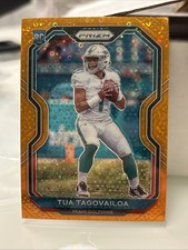 2020 Prizm Tua Tagovailoa RC ORANGE DISCO Rookie Card Miami Dolphins #339 dd1. rookie card picture